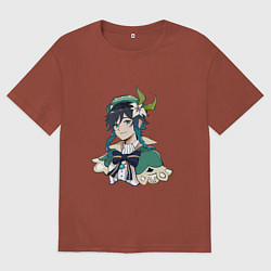 Футболка оверсайз мужская Милый Венти, цвет: кирпичный