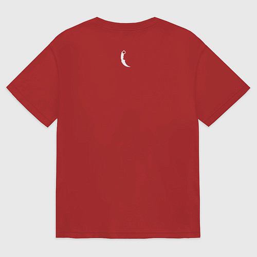 Мужская футболка оверсайз Изи пизи лемон сквизи CS GO / Красный – фото 2