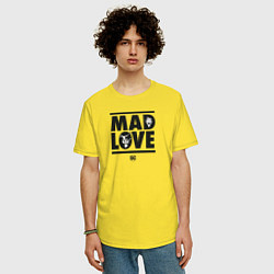 Футболка оверсайз мужская Mad love, цвет: желтый — фото 2