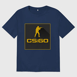 Футболка оверсайз мужская CS GO Z, цвет: тёмно-синий