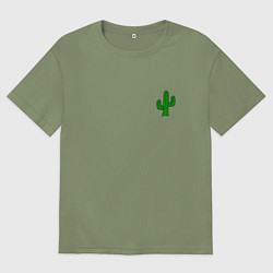 Футболка оверсайз мужская Кактус, цвет: авокадо