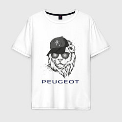 Футболка оверсайз мужская Peugeot Пежо Z, цвет: белый