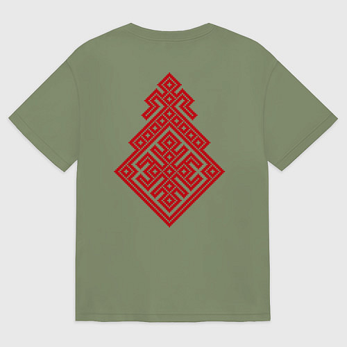 Мужская футболка оверсайз Славянский Оберег Макошь / Авокадо – фото 2