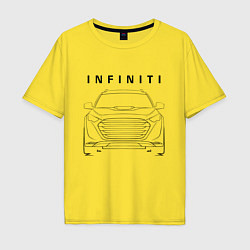 Футболка оверсайз мужская Infinity Инфинити спина, цвет: желтый