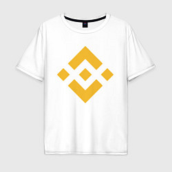 Футболка оверсайз мужская BINANCE БИНАНС БИРЖА, цвет: белый