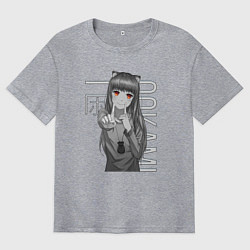 Футболка оверсайз мужская Волчица и пряности, цвет: меланж