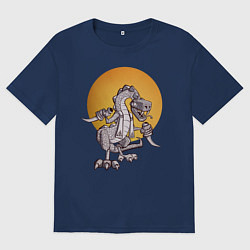 Мужская футболка оверсайз Рептилоид