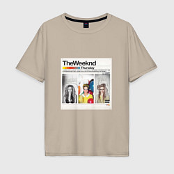 Футболка оверсайз мужская Thursday The Weeknd, цвет: миндальный