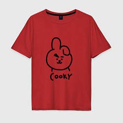 Футболка оверсайз мужская COOKY BTS, цвет: красный