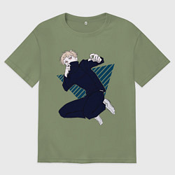 Футболка оверсайз мужская Inumaki Toge Art 01, цвет: авокадо