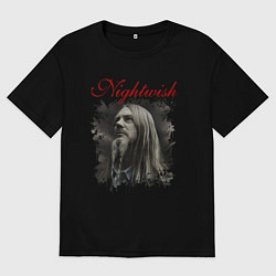 Футболка оверсайз мужская Nightwish Найтвиш Марко Z, цвет: черный