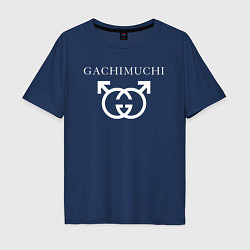 Футболка оверсайз мужская GACHI GUCCI, цвет: тёмно-синий