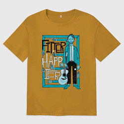 Футболка оверсайз мужская Radiohead Art 02, цвет: горчичный