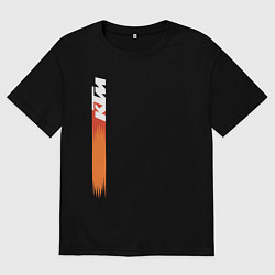 Футболка оверсайз мужская KTM КТМ Z, цвет: черный