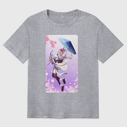 Футболка оверсайз мужская Аяка, цвет: меланж