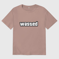 Футболка оверсайз мужская WASTED, цвет: пыльно-розовый