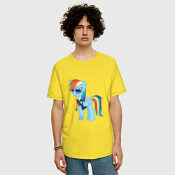 Футболка оверсайз мужская Pony - Rainbow Dash, цвет: желтый — фото 2