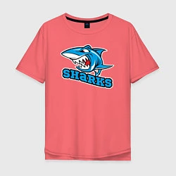 Мужская футболка оверсайз Sharks
