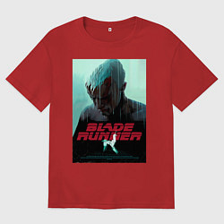 Футболка оверсайз мужская Слезы в дожде Blade Runner, цвет: красный