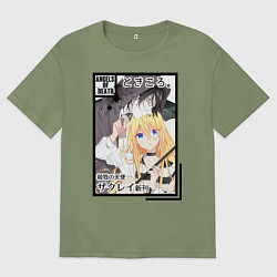 Футболка оверсайз мужская Ангел кровопролития, цвет: авокадо