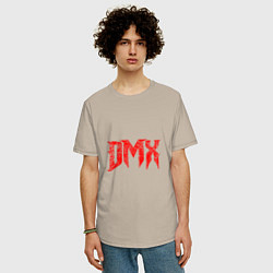 Футболка оверсайз мужская Рэпер DMX логотип logo, цвет: миндальный — фото 2