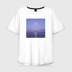 Мужская футболка оверсайз Луна и море