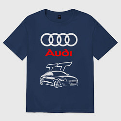 Футболка оверсайз мужская AUDI TT АУДИ ТТ СПОРТ, цвет: тёмно-синий