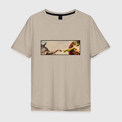 Мужская футболка оверсайз Шрек: Сотворение ослика