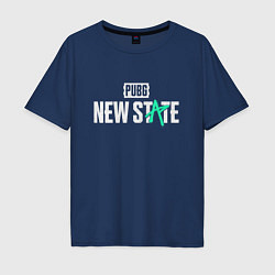 Футболка оверсайз мужская PUBG NEW STATE ПАБГ, цвет: тёмно-синий