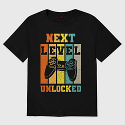 Футболка оверсайз мужская Next level unlocked, цвет: черный
