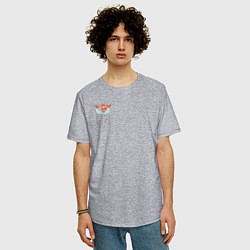 Футболка оверсайз мужская Zoidberg карман, цвет: меланж — фото 2