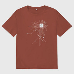 Футболка оверсайз мужская ETHEREUM ЭФИРИУМ ЭФИР, цвет: кирпичный