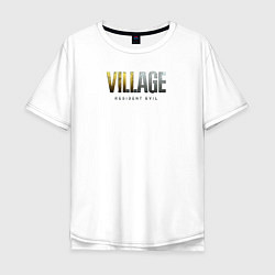 Мужская футболка оверсайз Resident Evil Village Надпись