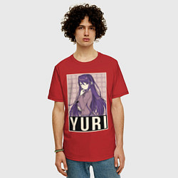 Футболка оверсайз мужская Yuri, цвет: красный — фото 2