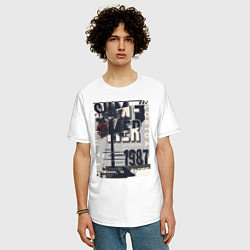 Футболка оверсайз мужская Summer in Miami beach, цвет: белый — фото 2