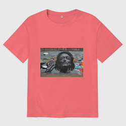 Футболка оверсайз мужская Сальвадор Дали, цвет: коралловый