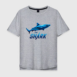 Футболка оверсайз мужская Акула The Shark, цвет: меланж