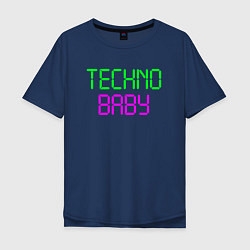 Мужская футболка оверсайз Techno baby