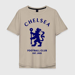 Футболка оверсайз мужская Chelsea Est. 1905, цвет: миндальный