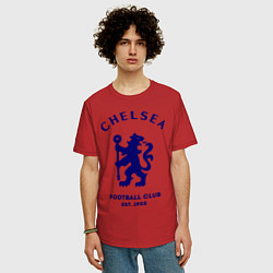 Футболка оверсайз мужская Chelsea Est. 1905, цвет: красный — фото 2