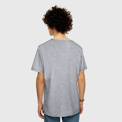 Мужская футболка оверсайз Pixel isaac / Меланж – фото 4