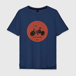 Мужская футболка оверсайз Ретро велосипед