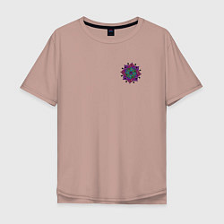 Футболка оверсайз мужская Eyeflower dark, цвет: пыльно-розовый