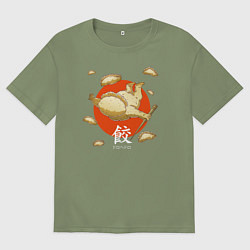 Футболка оверсайз мужская Jiaozi, цвет: авокадо