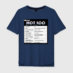 Мужская футболка оверсайз BTS DYNAMITE BILLBOARD HOT-100