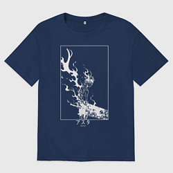 Футболка оверсайз мужская Черный Аста Чёрный клевер, цвет: тёмно-синий