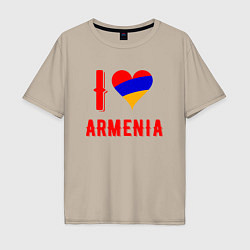 Мужская футболка оверсайз I Love Armenia