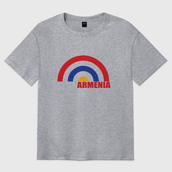 Футболка оверсайз мужская Армения Armenia, цвет: меланж