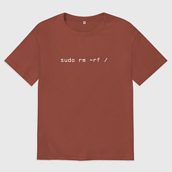 Футболка оверсайз мужская Sudo, цвет: кирпичный