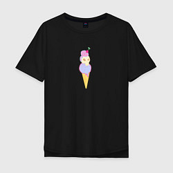 Мужская футболка оверсайз Мороженое смерти